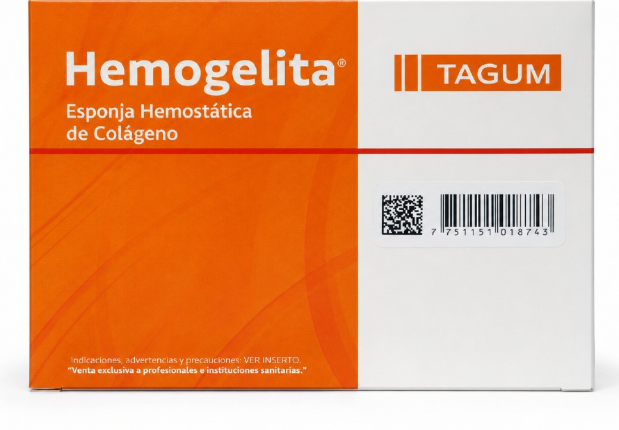 Esponja hemostática de colágeno Hemogelita TAGUM