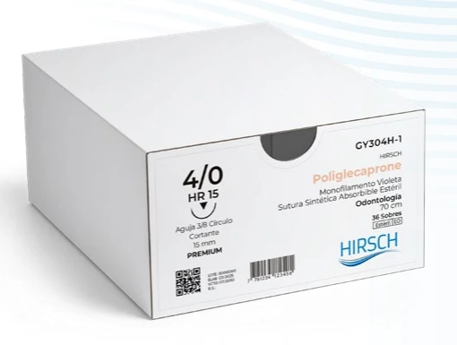 Caja de sutura odontológica Poliglecaprone HIRSCH