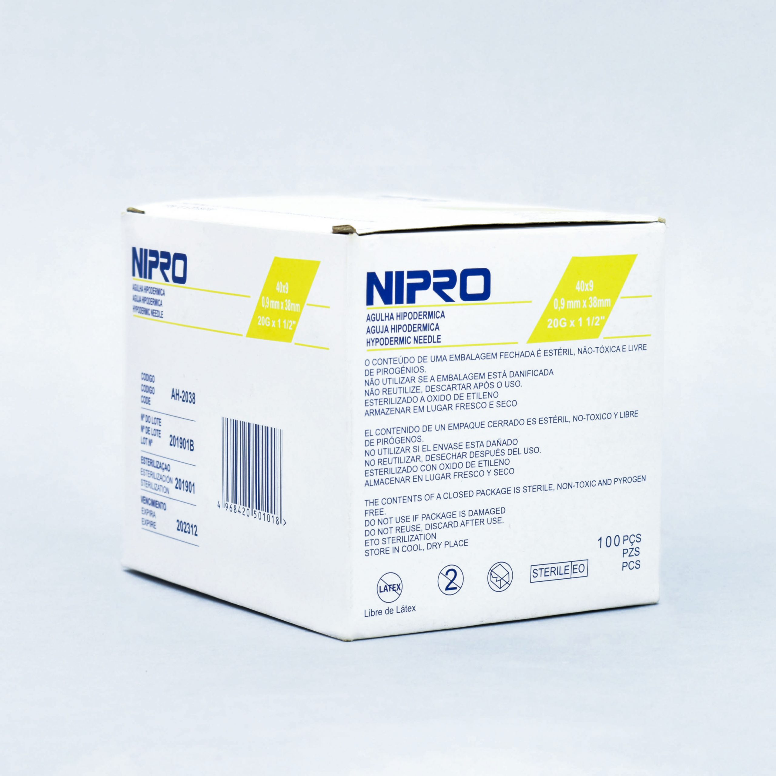 NIPRO AGUJA HIPODÉRMICA 20G - Imagen 2