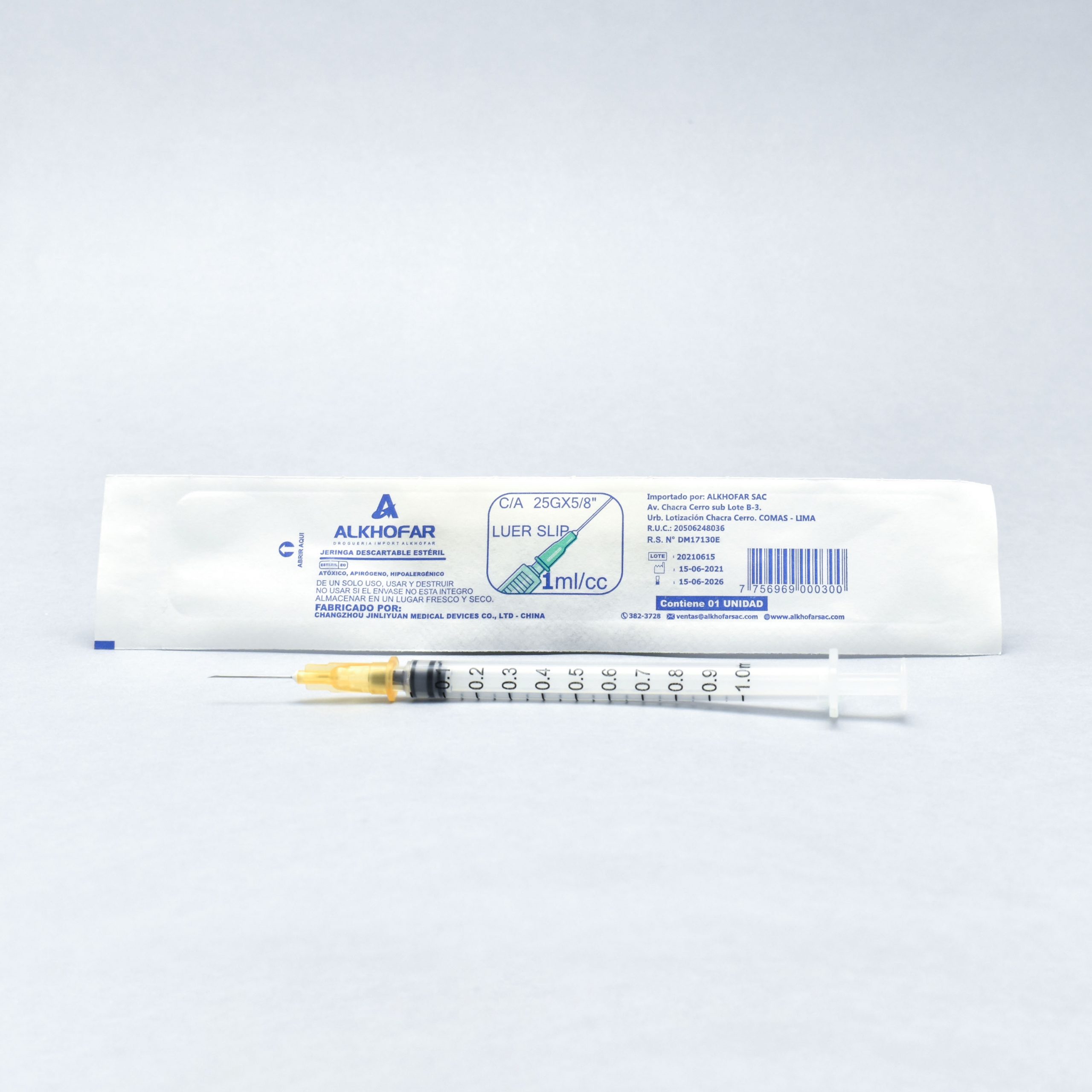 JERINGA DESCARTABLE 1 ML